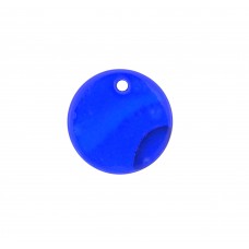 Muschel rund, blau, 15mm
